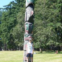 Totem pole at Newcastle Island